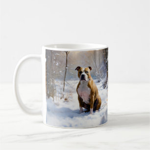 American Staffordshire Let It Snow Christmas Coffee Mug