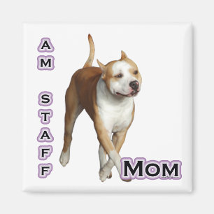 American Staffordshire Mom 4 - Magnet