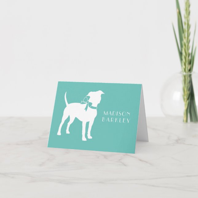 American Staffordshire Pit bull Dog Puppy Note Card (Front)