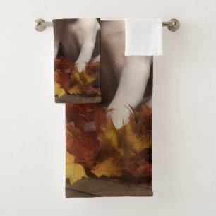 American Staffordshire Puppy Autumn Delight Bath Towel Set