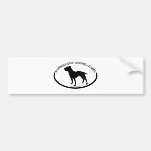 American Staffordshire Silhouette Black Bumper Sti Sticker