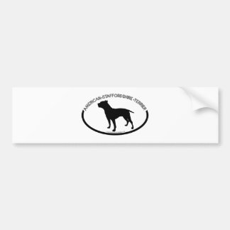 American Staffordshire Silhouette Black Bumper Sti Sticker