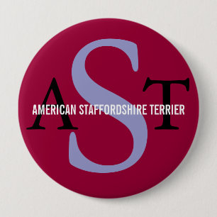 American Staffordshire Terrier 4 Inch Round Button