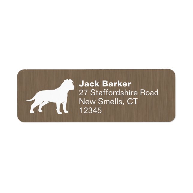 American Staffordshire Terrier Adresse de retour (Devant)