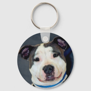 American Staffordshire Terrier-Am Staff Photo Keychain