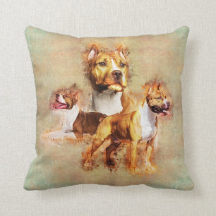American Staffordshire Terrier - Amstaff Throw Pillow