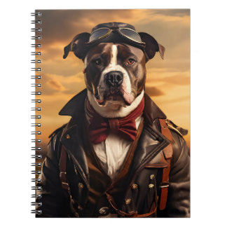American Staffordshire Terrier Aviator Vintage Notebook