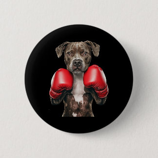 American Staffordshire Terrier Boxing  2 Inch Round Button