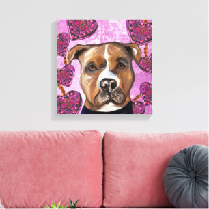 AMERICAN STAFFORDSHIRE TERRIER CANVAS PRINT
