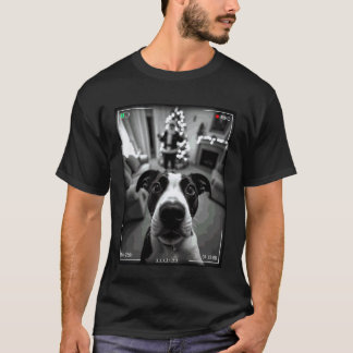 American Staffordshire Terrier Catches Santa On Ca T-Shirt