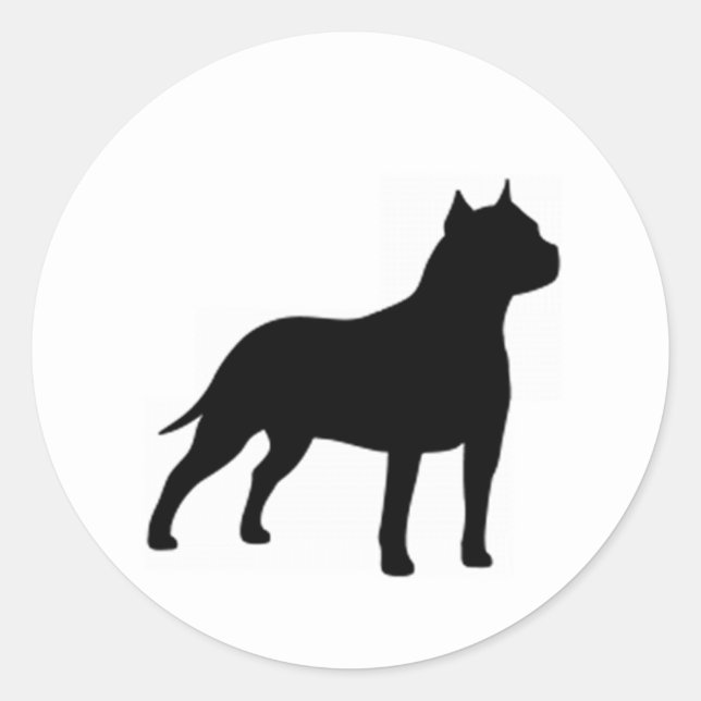 american staffordshire terrier classic round sticker (Front)