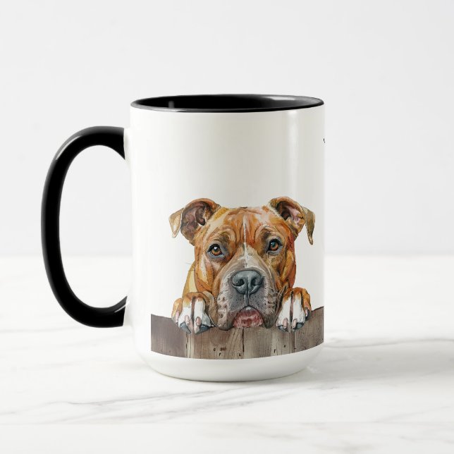 American Staffordshire Terrier Dog Mug (Left)