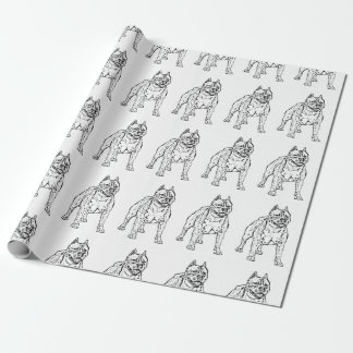American Staffordshire Terrier dog wrapping paper