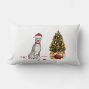 American Staffordshire Terrier Funny Christmas Dog Lumbar Pillow