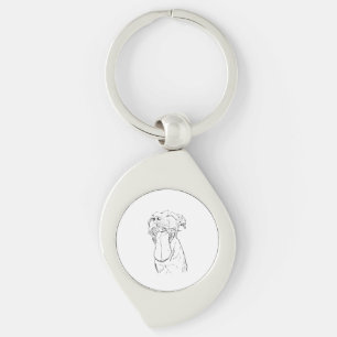 American Staffordshire Terrier Illustration Keychain