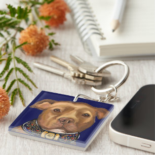 American Staffordshire Terrier Keychain