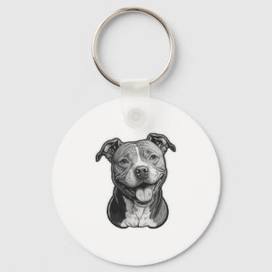 American Staffordshire Terrier Keychain