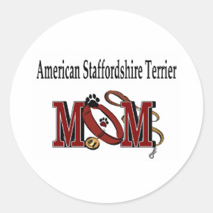 American Staffordshire Terrier Mom Sticker