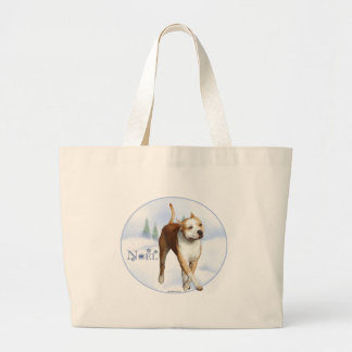 American Staffordshire Terrier Noel Large Tote Bag
