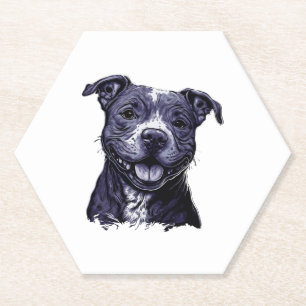 American Staffordshire Terrier Paper Coaster