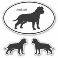 American Staffordshire Terrier Silhouettes AmStaff