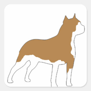 american staffordshire terrier square sticker