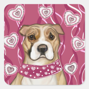 AMERICAN STAFFORDSHIRE TERRIER           SQUARE STICKER