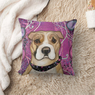 AMERICAN STAFFORDSHIRE TERRIER THROW PILLOW
