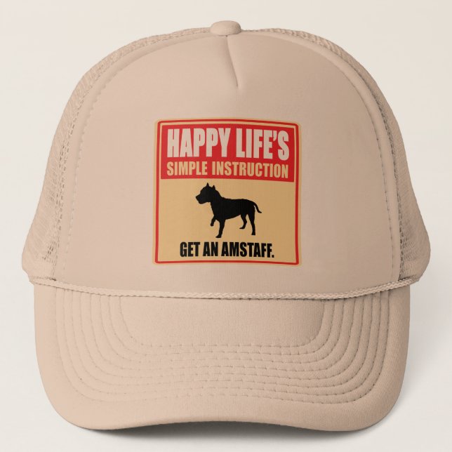 American Staffordshire Terrier Trucker Hat (Front)