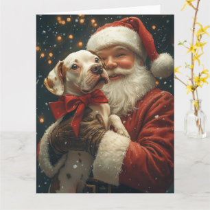 American Stafforshire Santa Claus Festive Xmas Card