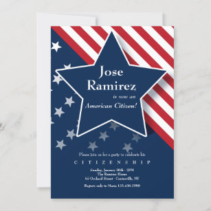 American Star Citizenship Party Invitation