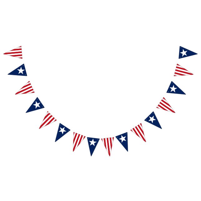 American Stars Stripes Red White Blue USA Bunting Flags (All)