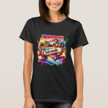 American State Map T-Shirts - Colorado USA map
