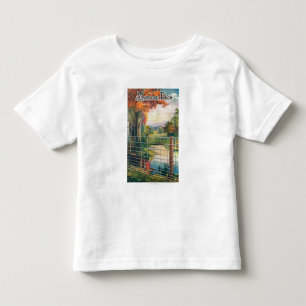American Steel & Wire Co Fence Roadside Scene Toddler T-shirt
