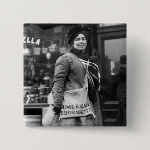 American Suffragette, 1910 2 Inch Square Button