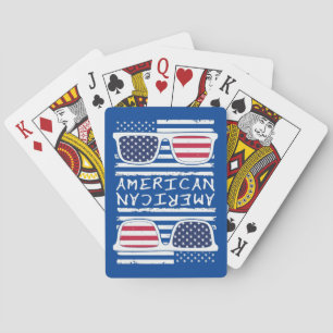 AMERICAN SUNGLASSES funny July 4th                 Playing Cards