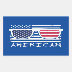 AMERICAN SUNGLASSES funny July 4th Sticker