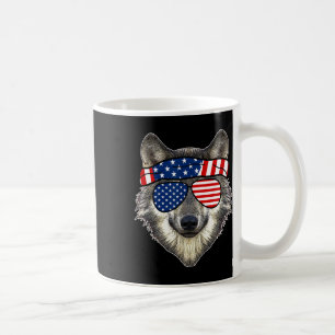 American Sungles Wolf 4th Of July Awesome Usa Gift Coffee Mug