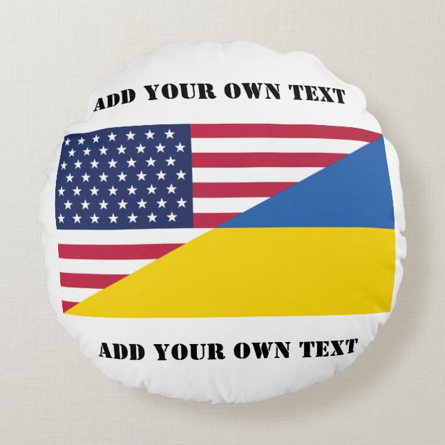 American support toward Ukraine Throw Pillow (Front)