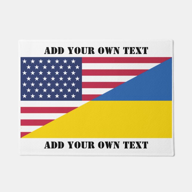 American support toward Ukraine Throw Pillow Doormat (Front)