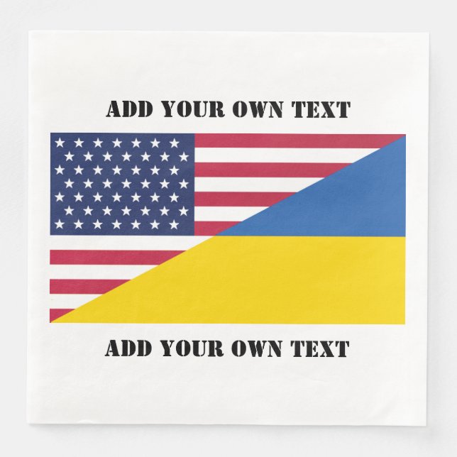 American support toward Ukraine Throw Pillow Napkin (Front)