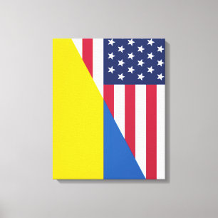 American support towards Ukraine Sherpa Blanket Canvas Print