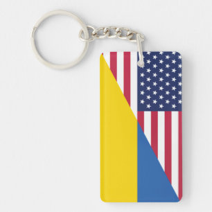 American support towards Ukraine Sherpa Blanket Keychain
