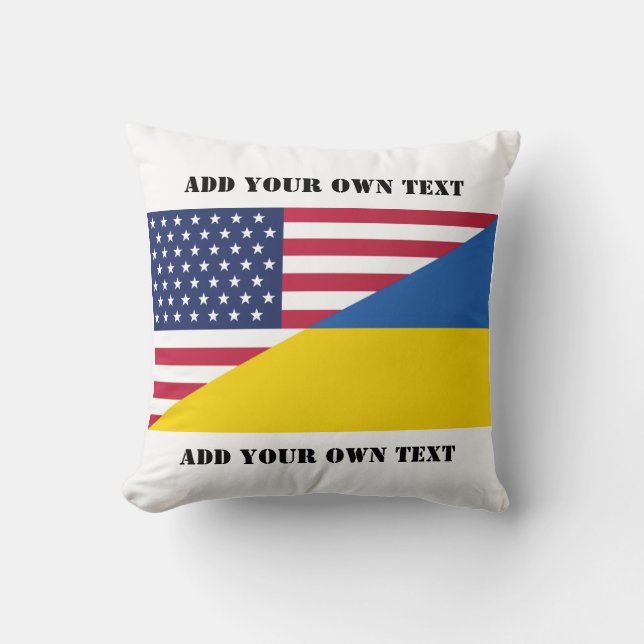 American support towards Ukraine Throw Pillow (Front)