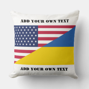 American support towards Ukraine Throw Pillow