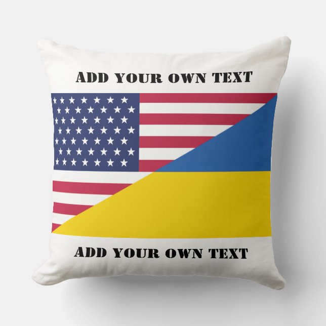 American support towards Ukraine Throw Pillow (Front)