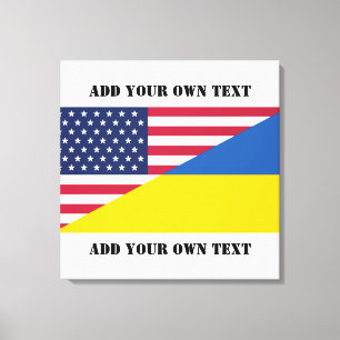American support towards Ukraine Throw Pillow Canvas Print