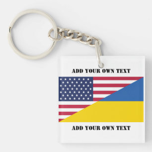American support towards Ukraine Throw Pillow Keychain