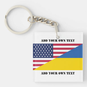 American support towards Ukraine Throw Pillow Keychain