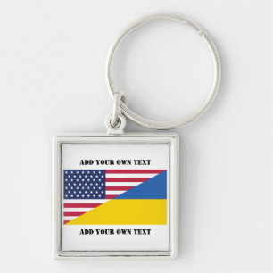 American support towards Ukraine Throw Pillow Keychain